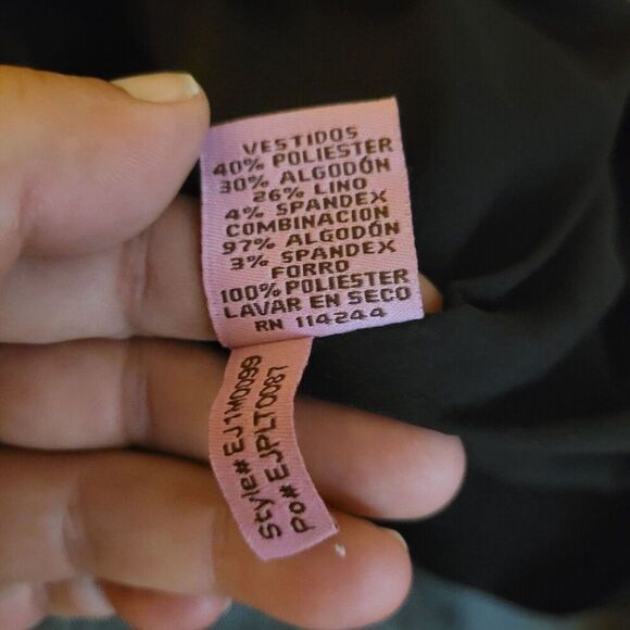 Eliza J Womens Sheath Dress Size 6 Gray Black Zipper Detailed Linen Cotton Blend - Picture 6 of 10